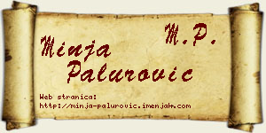 Minja Palurović vizit kartica